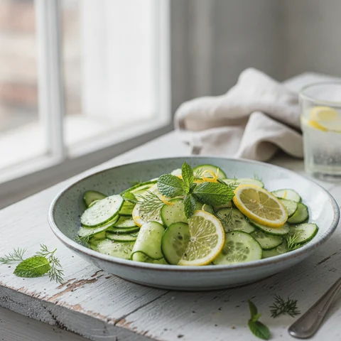 Einfacher Zitronen‑Gurkensalat