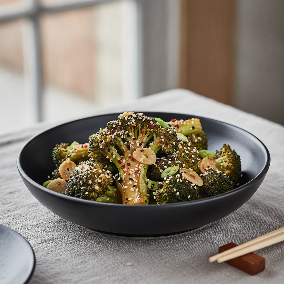 Pan-Fried Broccoli with Sesame and Garlic