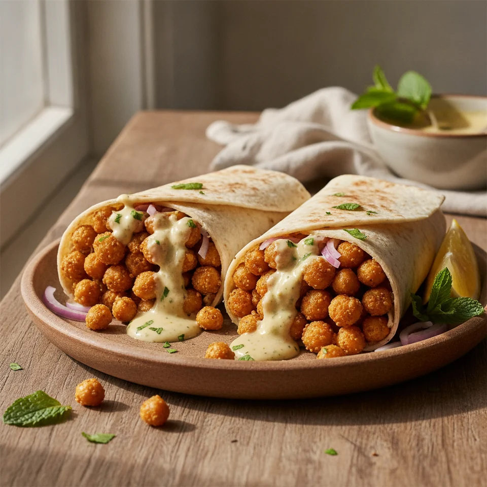 Crispy Chickpea Wraps