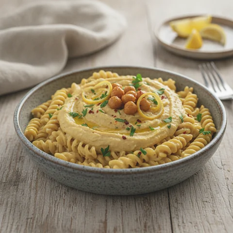 Zitronen-Hummus-Pasta