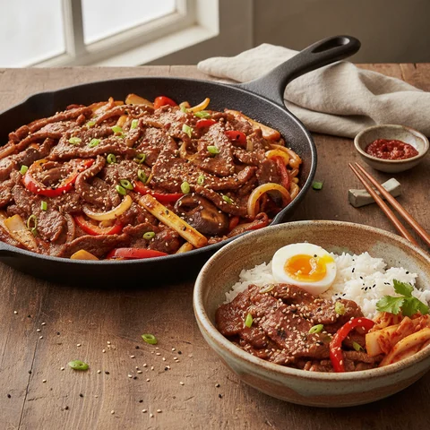 Bulgogi-Inspired Beef Pan