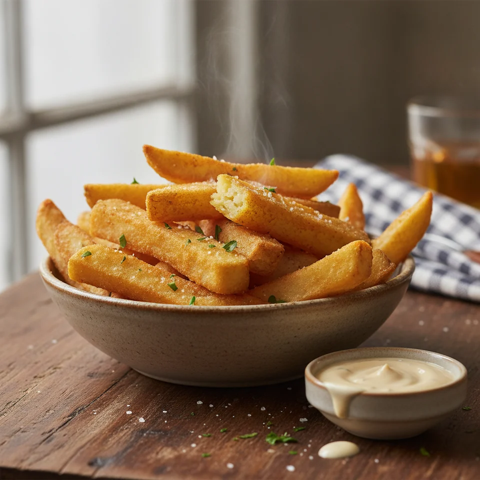 Zweimal frittierte Pommes