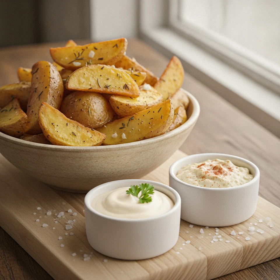 Potato Wedges with Two Dips