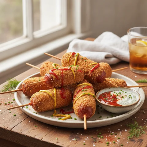 Fried Sausage Skewers