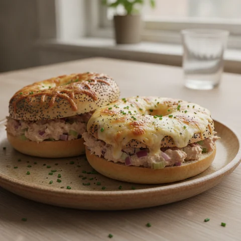 Bagels with Baked Tuna