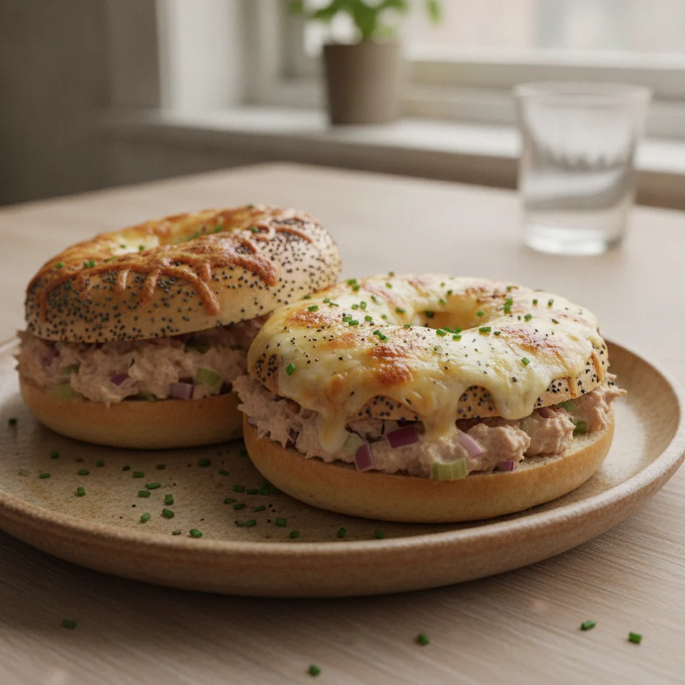 Bagels with Baked Tuna