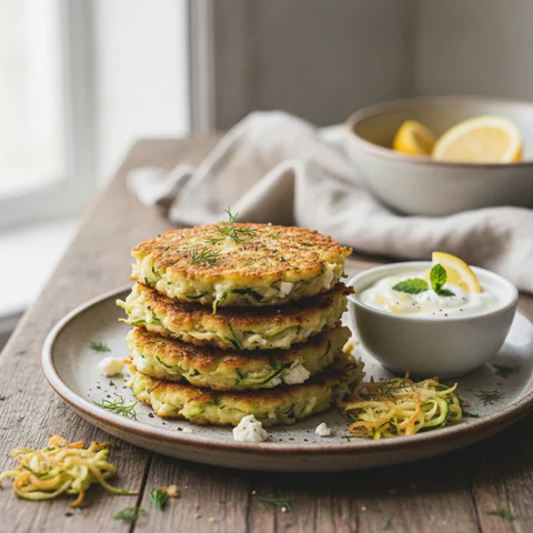 Zucchini-Feta-Puffer