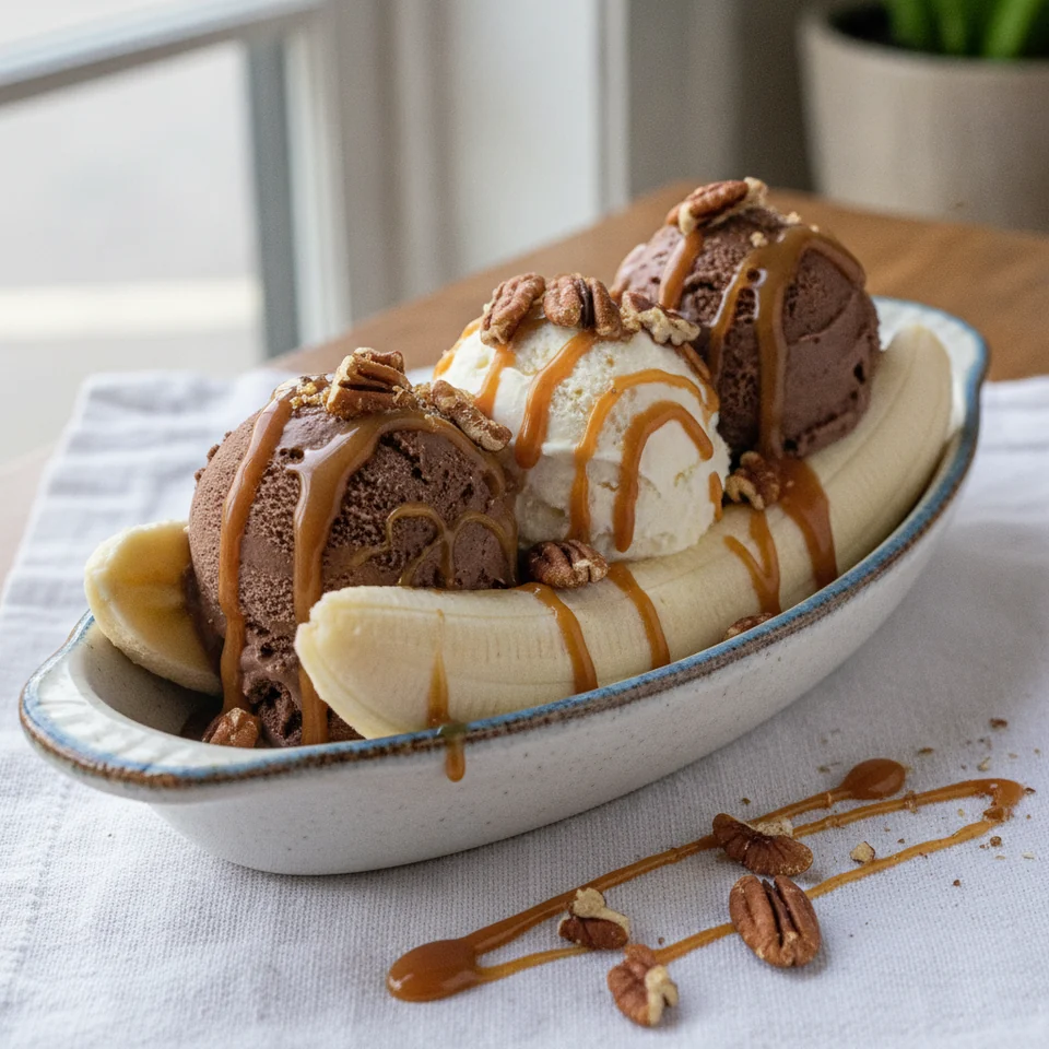 Riesen-Bananen-Split