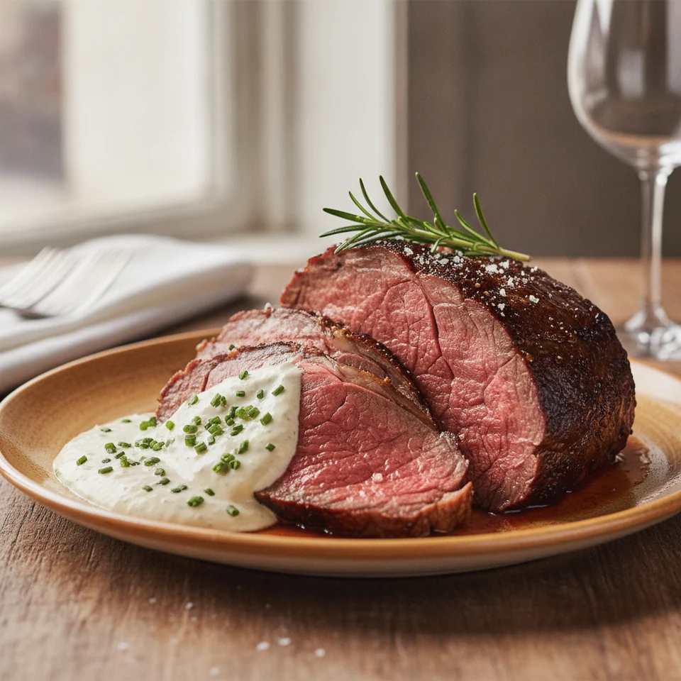 Hohe Rippe mit Meerrettichsauce