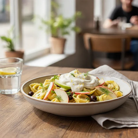 Tortellini Apple Salad with Skyr-Aioli Dressing