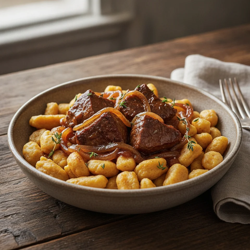 Beef Pot Roast with Onions and Spätzle