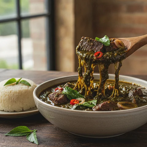 Ogbono Soup – Nigerian Stew with Wild Mango Seeds