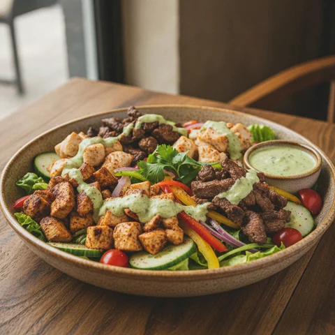 Somali Salad with Chicken, Beef or Fish