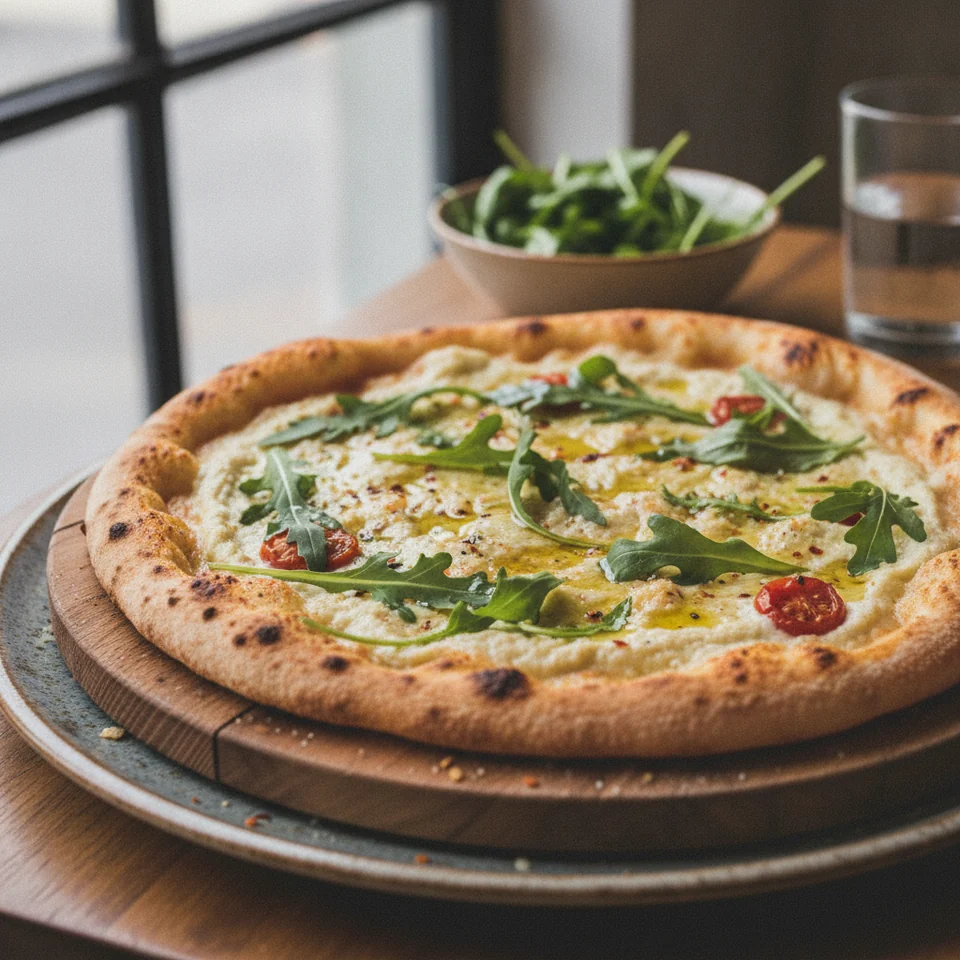 Vegan Cauliflower Pizza with Rocket