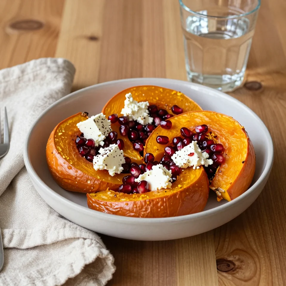 Roasted Pumpkin with Feta and Pomegranate