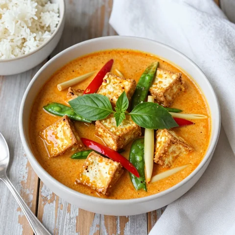 Rotes Thai-Curry mit knusprigem Tofu