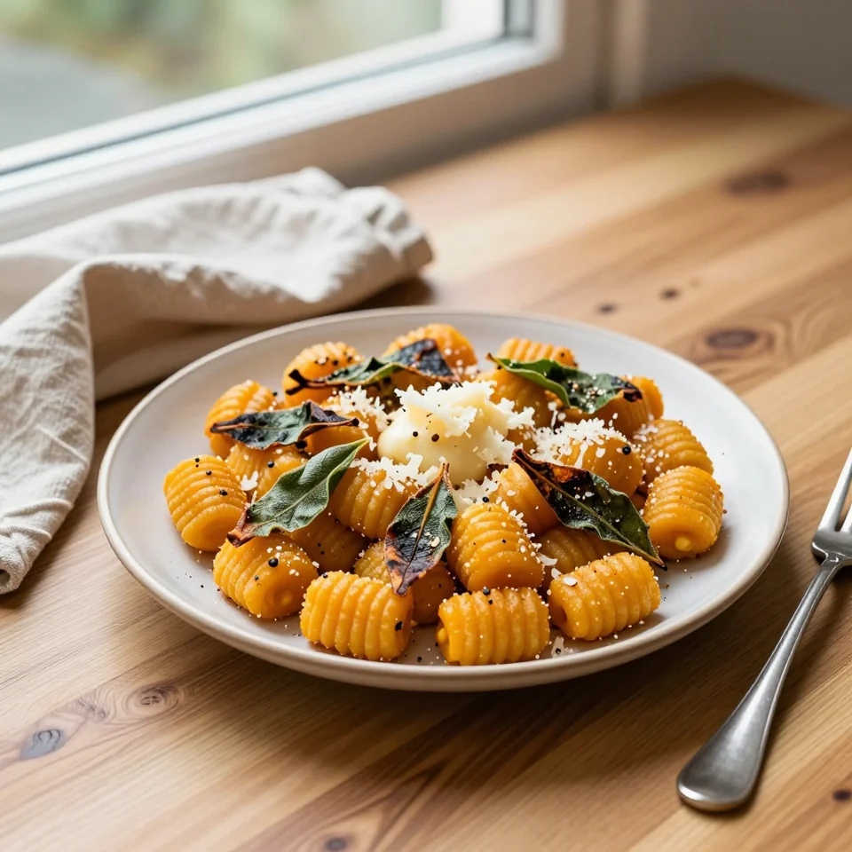 Kürbis-Gnocchi in brauner Salbeibutter