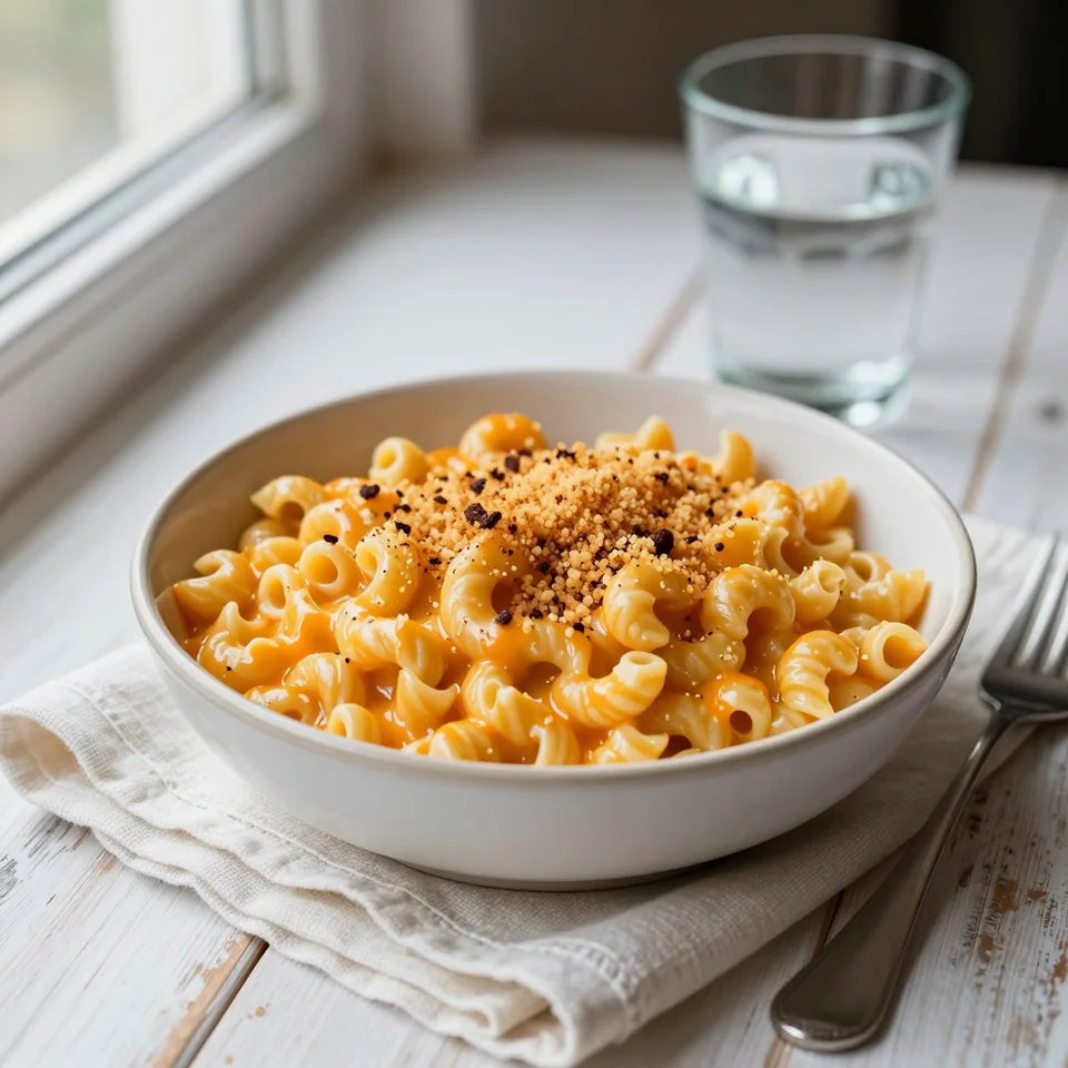 Pumpkin Mac and Cheese with Panko Crust