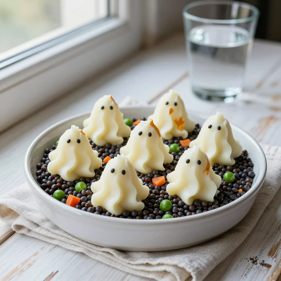 Ghost Shepherd's Pie with Beluga Lentils