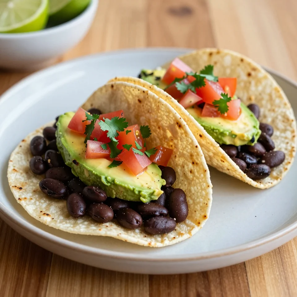Black Bean and Avocado Breakfast Tacos