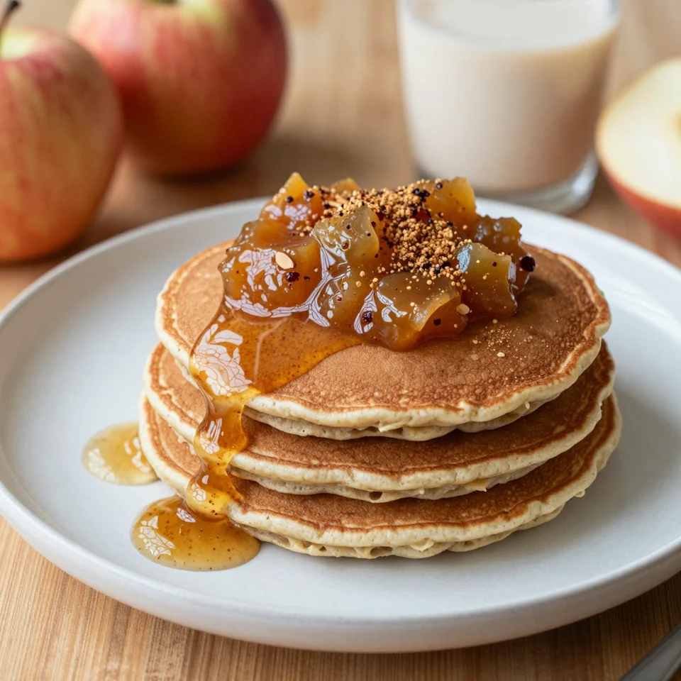 Vegan Buckwheat Pancakes with Applesauce