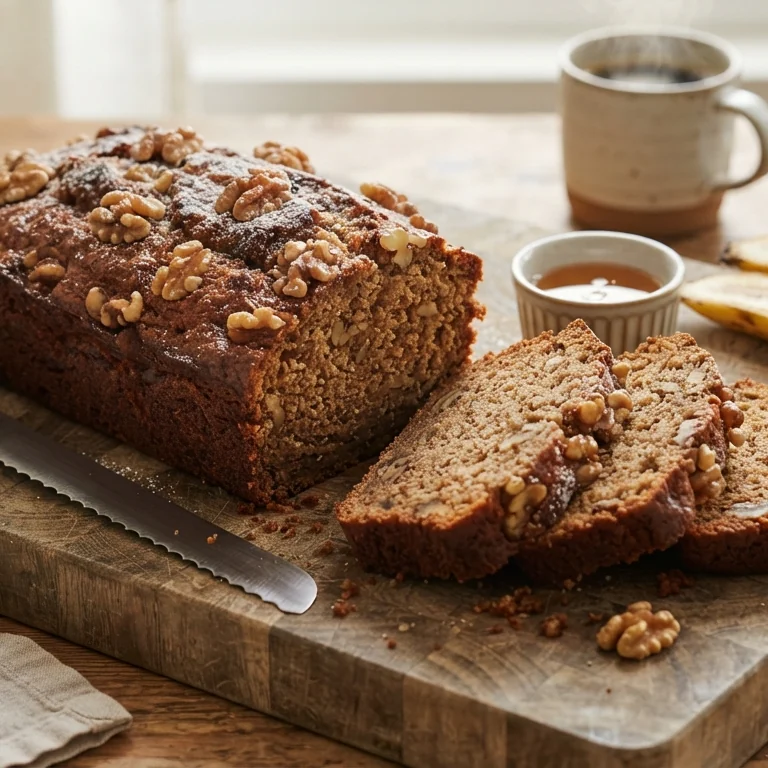 Vegan Banana Bread with Walnuts