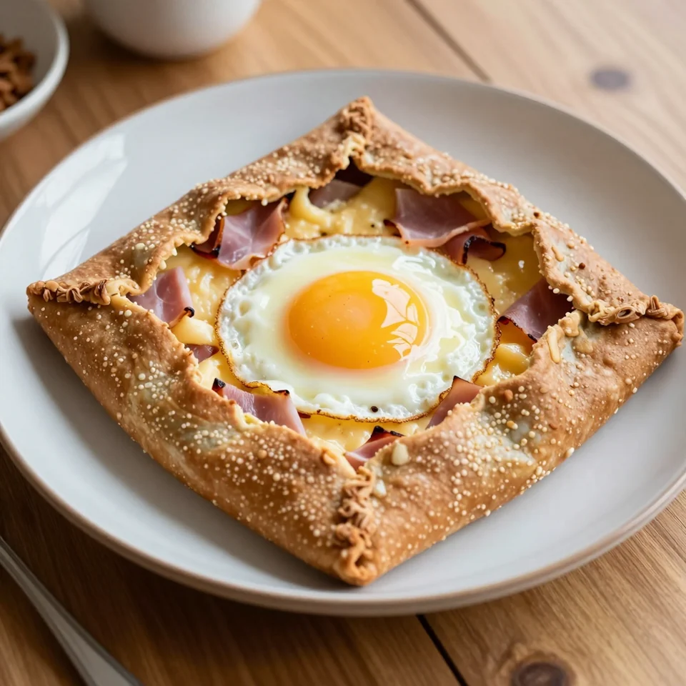 Galette Complète (Buckwheat Galette with Ham, Cheese and Fried Egg)
