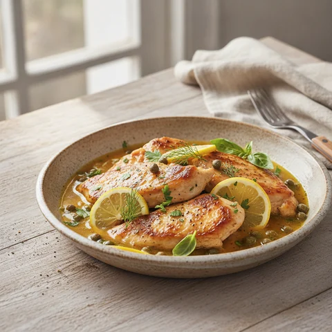 Chicken in Lemon Caper Sauce
