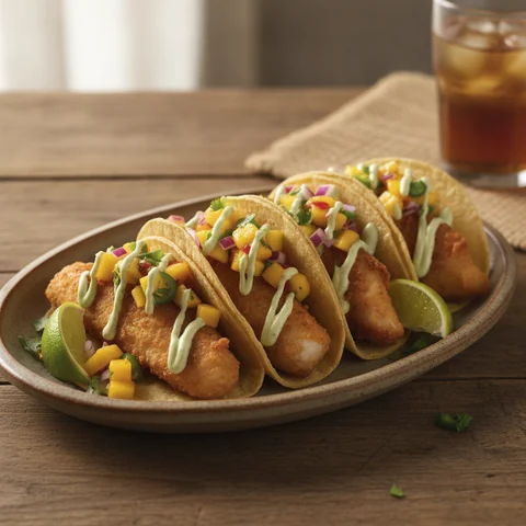 Fish Tacos with Mango Salsa