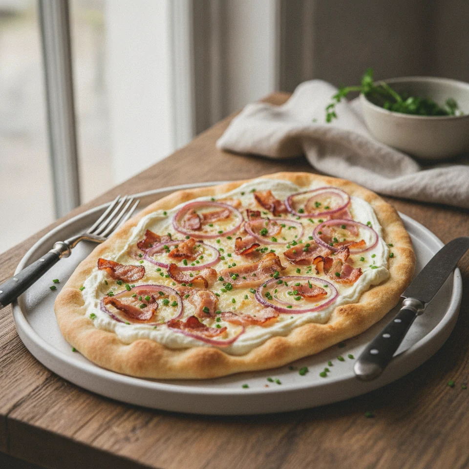 Flammkuchen mit Speck