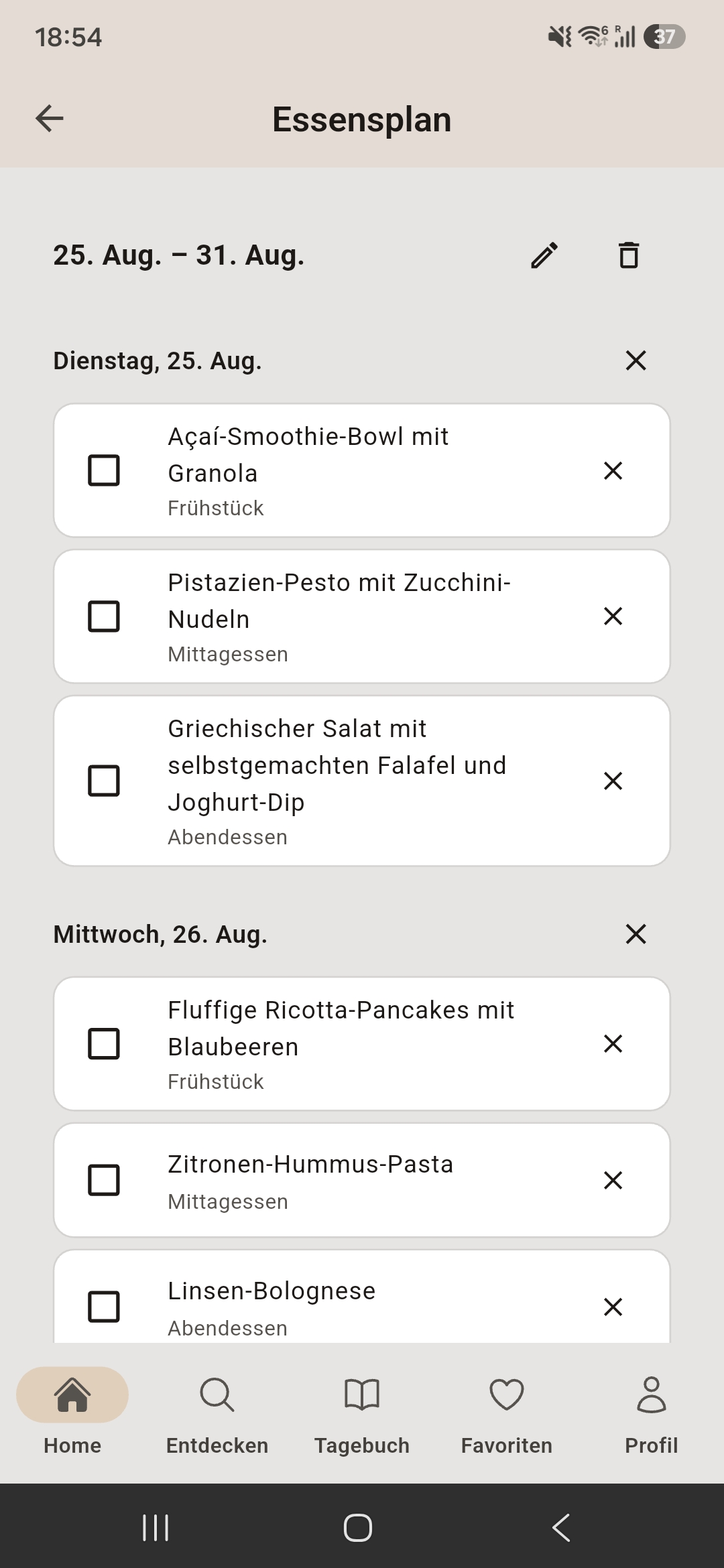 CookGen Essensplan erstellen